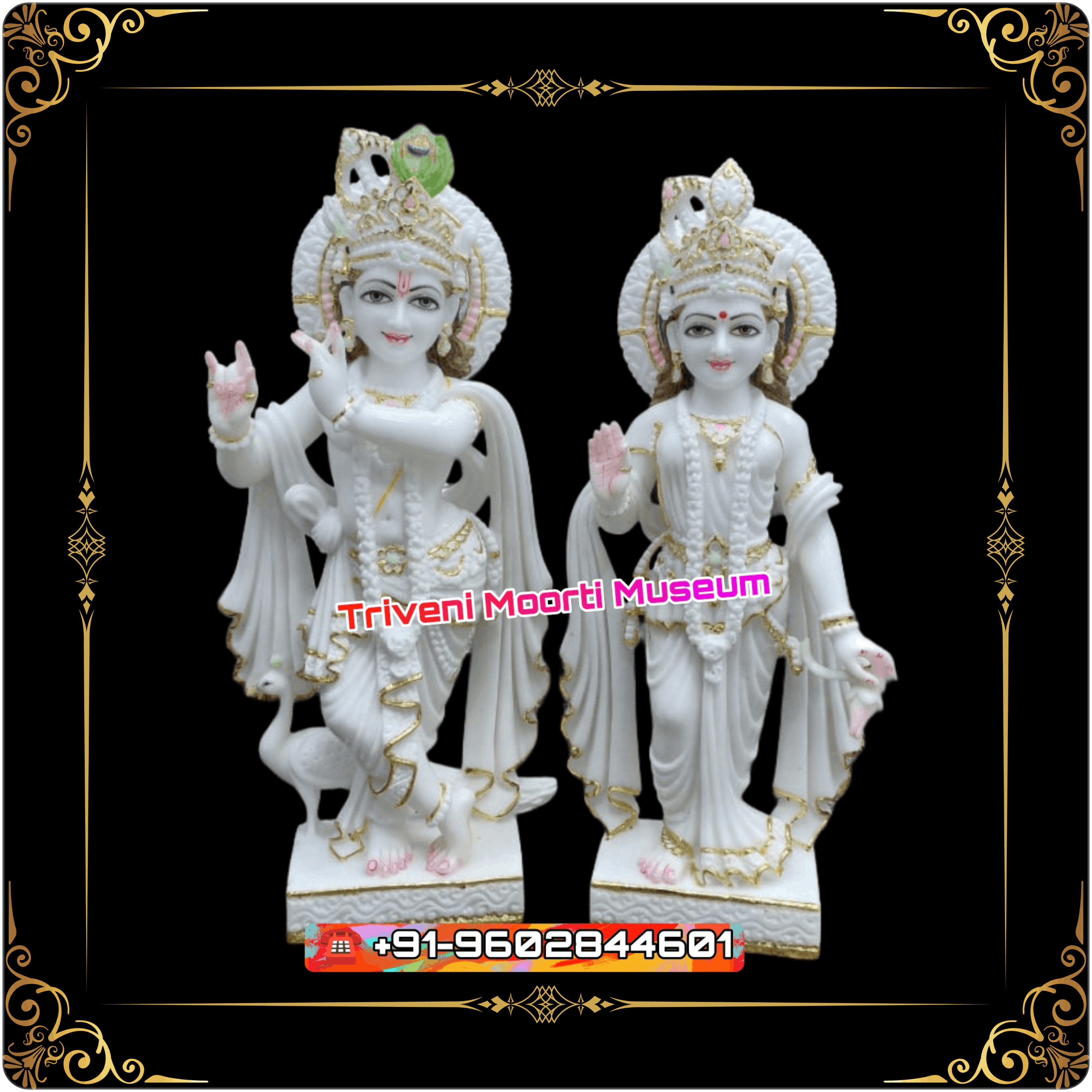 Radha Krishna Marble Murti